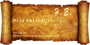 Hild Emilián névjegykártya